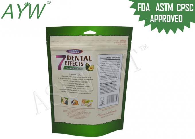 product-650-463 Vivid Printing Pet Food Bag 160g For Avocado Dental Stick Packaging