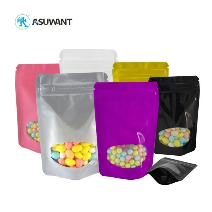 Ziplock Aluinum Foil Bag With Clear Window Food Packaging