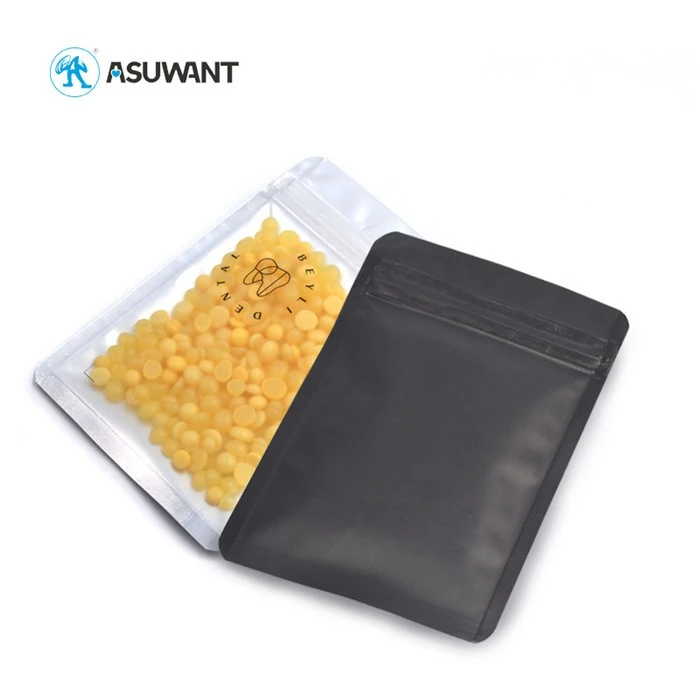 Frosted Matte Heat Seal One Side Clear Black Aluminum Foil Plastic Zipper Bag