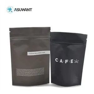 Compostable Disposable Empty Zipper Coffee Tea Bag With Valve