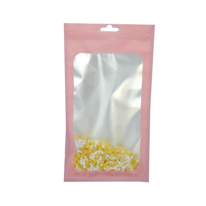 Front Clear Back Foil Food Packaging Ziplock Bag Three Side Seal Small Plastic Bag