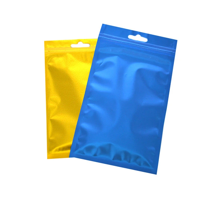 Front Clear Back Foil Food Packaging Ziplock Bag Three Side Seal Small Plastic Bag