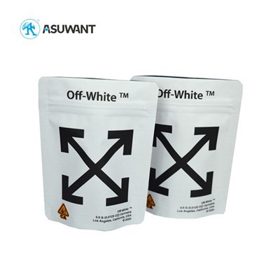 Matte White Resealable Foil Bags Doypack Moisture Proof For Premium Rocked Tea