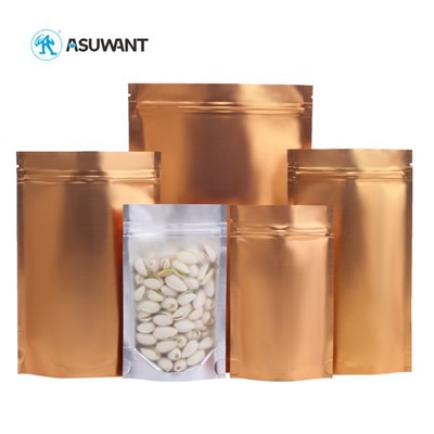 Mylar Gold Golden Metallic Foil Plastic Bags Aluminum Ziplock Zipper Bags