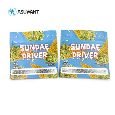 Plastic Weeds Packaging Medical Cannabis Ziplock Bags With130 Mic Thickness