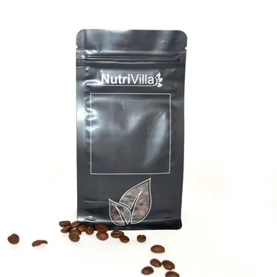 Square Box Coffee Tea Bags Block Bottom Custom Printed With Clear Window