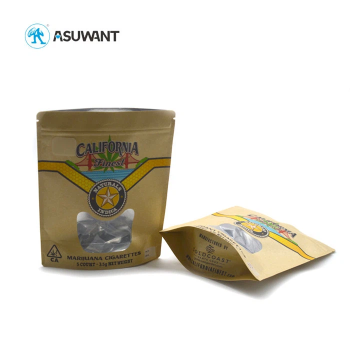 Stand Up Kraft Paper Pouches Bag