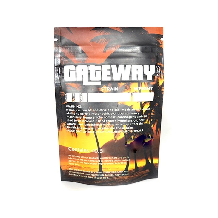 3.5g Cookies Bags Cali Pack 3.5 Stand Up Pouch Mylar Bag