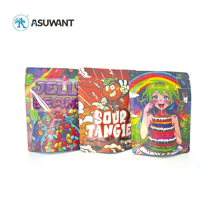 Digital Printed Mylar Bags 3.5g Smell Proof Foil Zip Lock Plastic Bag With Custom Logo