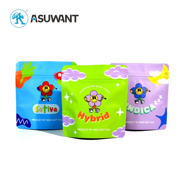 Resealable Plastic Zip Lock Edible Bag Package For Candy Sugar Sweet Snack Food