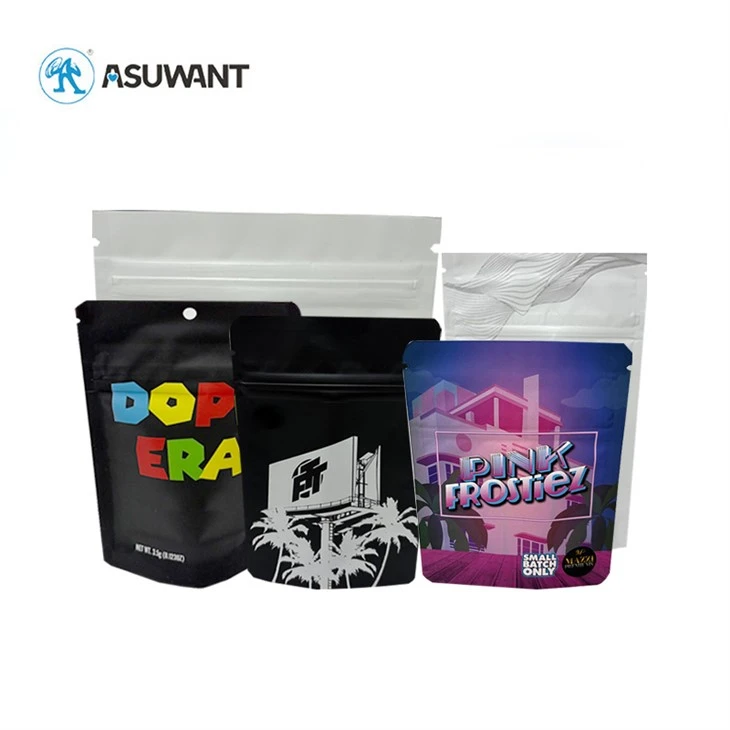 3.5g 7g 14g Custom Mylar Bags Stand Up Plastic Ziplock Cookie Flower Pouch Bags price