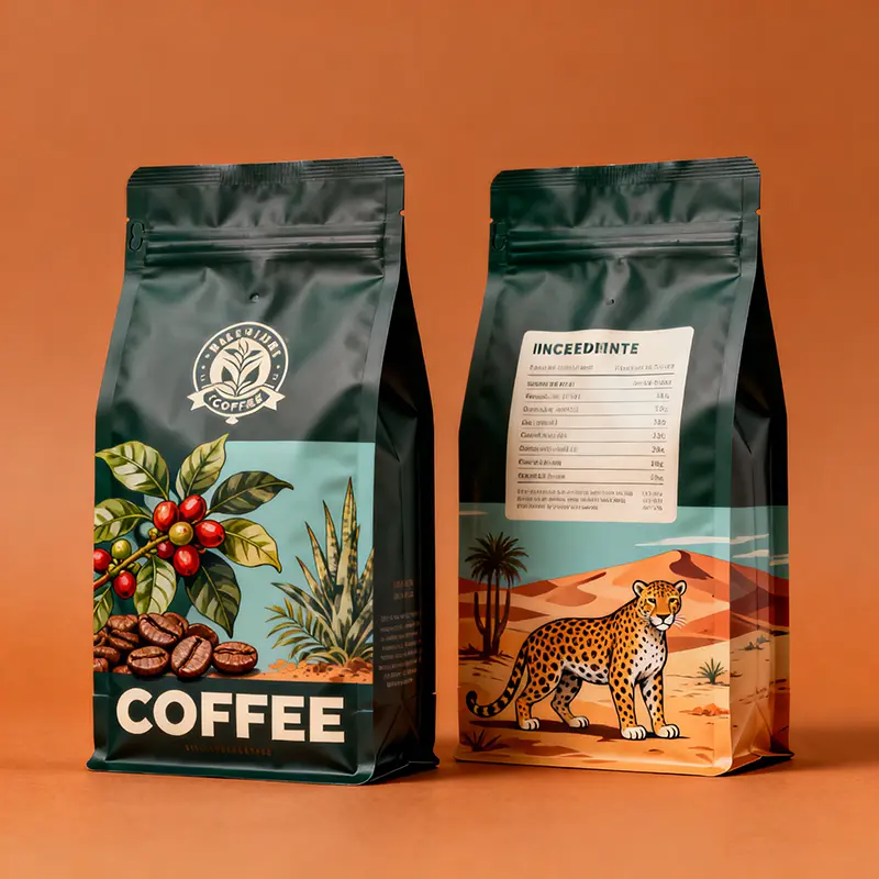 Custom Digital Printing Embossed Logo Ziplock Flat Bottom GRS 30% Recycled Material Coffee Bean Bag Packaging Bag
