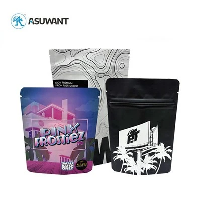 3.5g 7g 14g Custom Mylar Bags Stand Up Plastic Ziplock Cookie Flower Pouch Bags