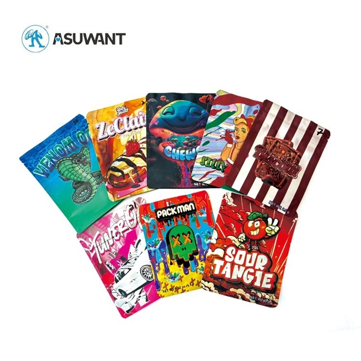 3.5g 7g 14g 28g Custom Plastic Stand Up Doypack Pouch Smell Proof 3.5 Grams Mylar Bags With Logo