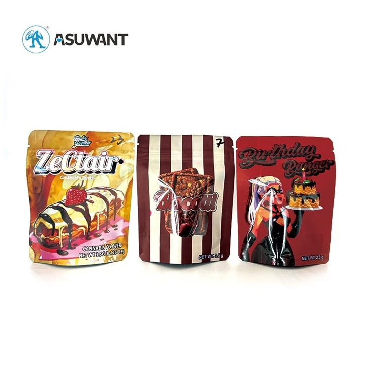 3.5g 7g 14g 28g Custom Plastic Stand Up Doypack Pouch Smell Proof 3.5 Grams Mylar Bags With Logo
