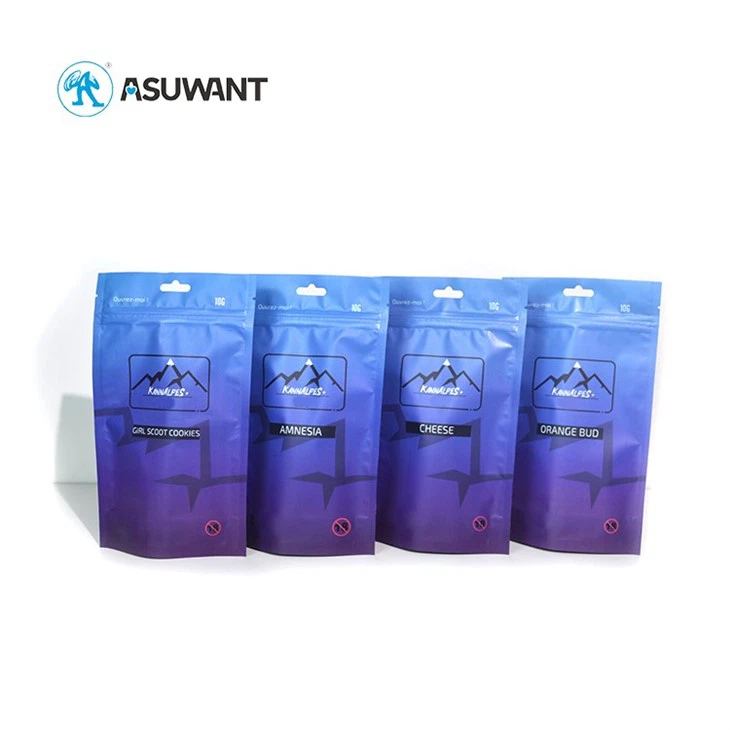 Matte Ziplock Stand Up Pouches Edible Packaging Custom Printed Aluminum Foil Bags Doypack