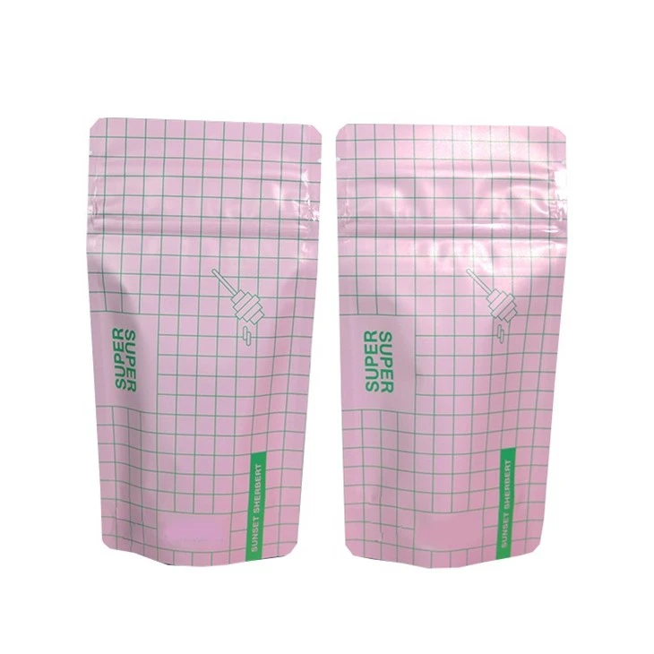 Plastic Resealable Ziplock Bags Exit Edibles Packaging Smell Proof Candy Gummies 3.5g Mylar Bags Custom Printed