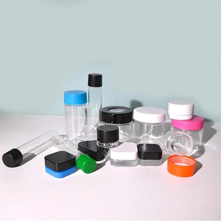 Child Resistant Smell Proof Clear Glass