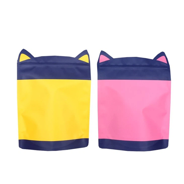 Irregular Shaped Die Cut Pet Dog Food Bags Custom Logo Printed Resealable Cat Food Stand Up Zipper Pouch
