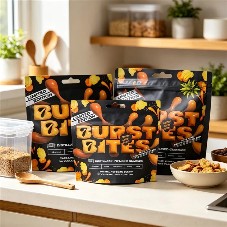 Custom Printed Stand Up Pouch Resealable Heat Seal Zipper Food Grade Plastic Packaging Bag factory