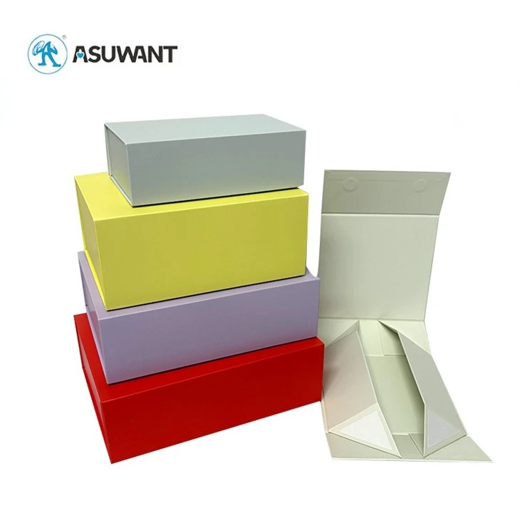Foldable Paper Box Packaging With Magnetic Flap Closure high quality