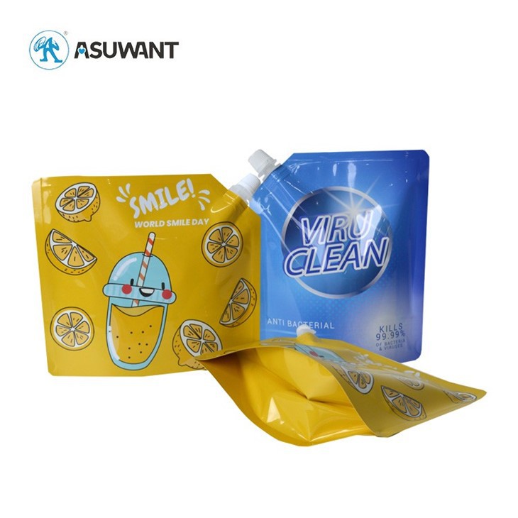 Food Grade 500 1000ml Aluminium Spout Pouch Liquid Drink Water Packaging