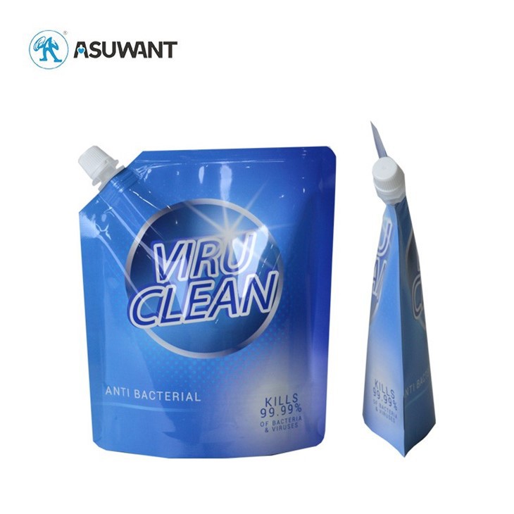 Laundry Detergent Body Wash Spout Pouch With Corner