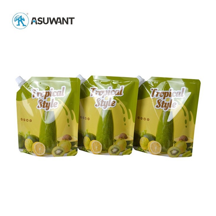 Reusable Stand Up Spout Pouch With Caps Nozzle factory