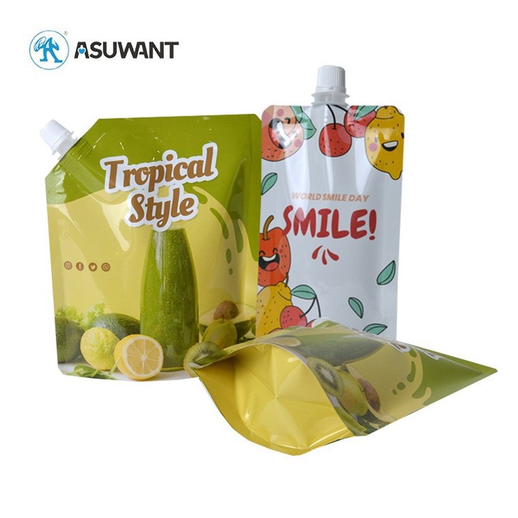 Reusable Stand Up Spout Pouch With Caps Nozzle best