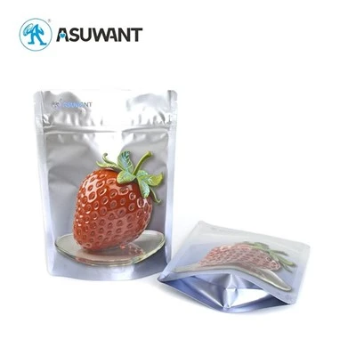 BRC Certification 0 Plating Fee Hot Stamping Holographic Spot UV Embossed Digital Printed Stand Up Pouch Food Bags