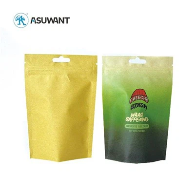 Kraft Paper Packaging Bag Ziplock Stand Up Pouch