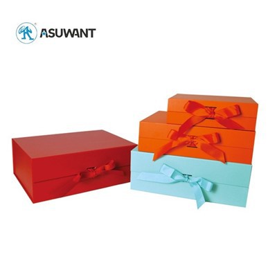 Fancy Cardboard Paper Gift Box With Ribbon