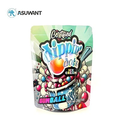 Resealable Stand Up Pouch Cali Pack Food Printed 3.5G Pouches Aluminum Plastic Ziplock 3.5 Custom Mylar Bags